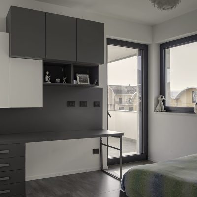 HOMEDESIGN | Cameretta moderna Antracite con Cabina Armadio