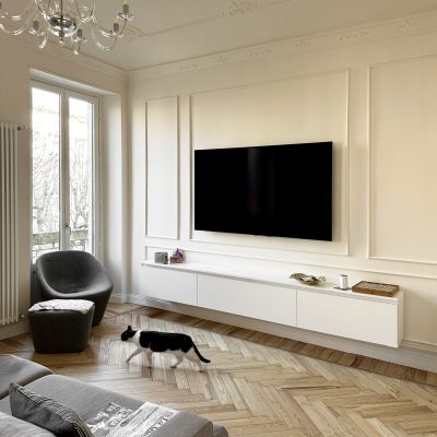 HOMEDESIGN Soggiorno Minimal con Boiserie